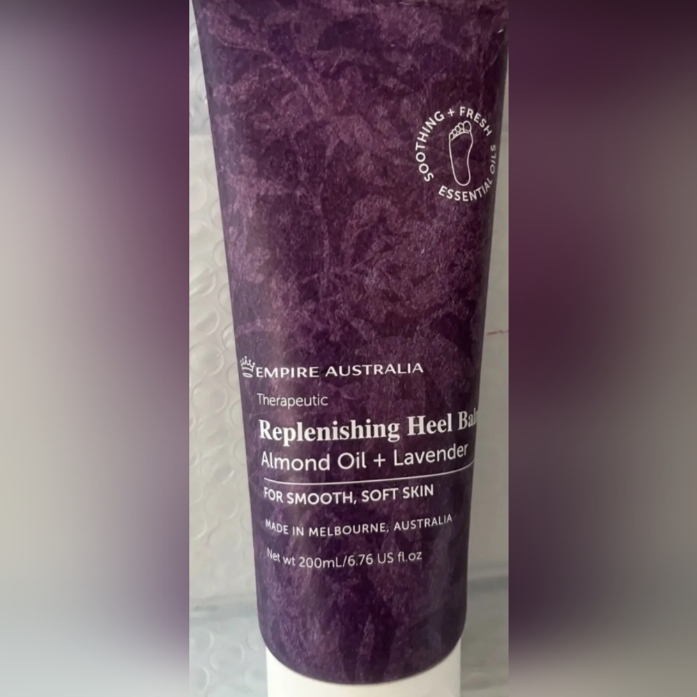 EMPIRE AUSTRALIA REPLENISHING HEEL BALM ALMOND OIL +LAVENDER SEALED